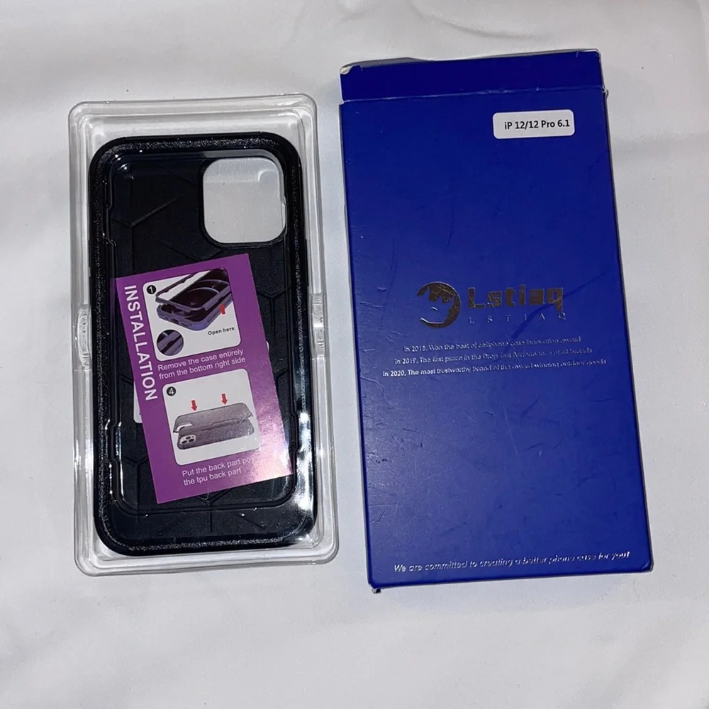 Black Lstiaq iPhone 12 / 12 Pro Max 6.5 Inch Case